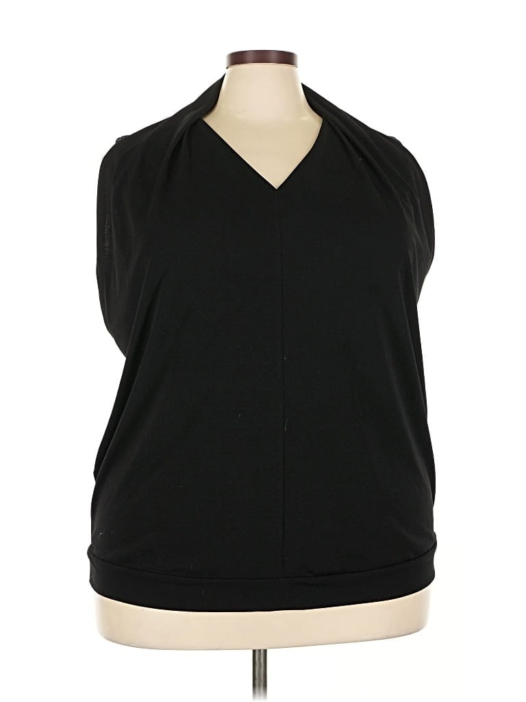 Pre-owned Lane Bryant Sleeveless Blouse In Black