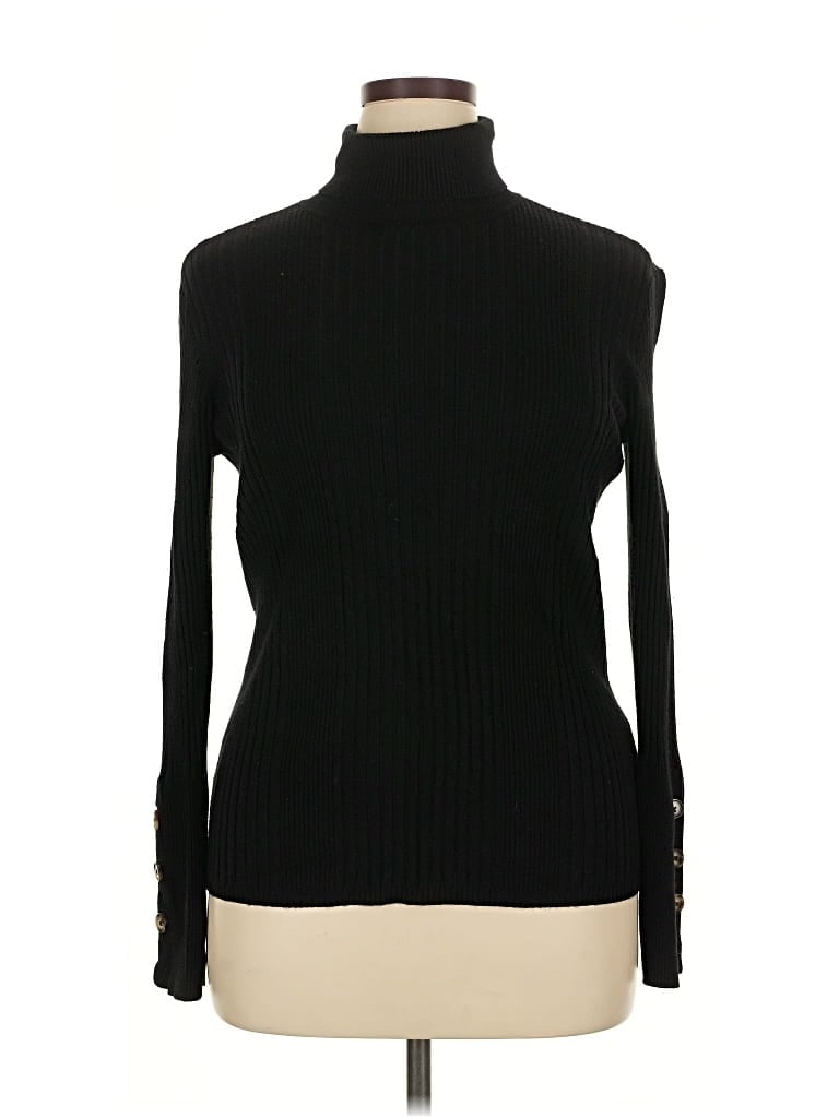 Pre-owned Tribal Turtleneck Sweater In Black