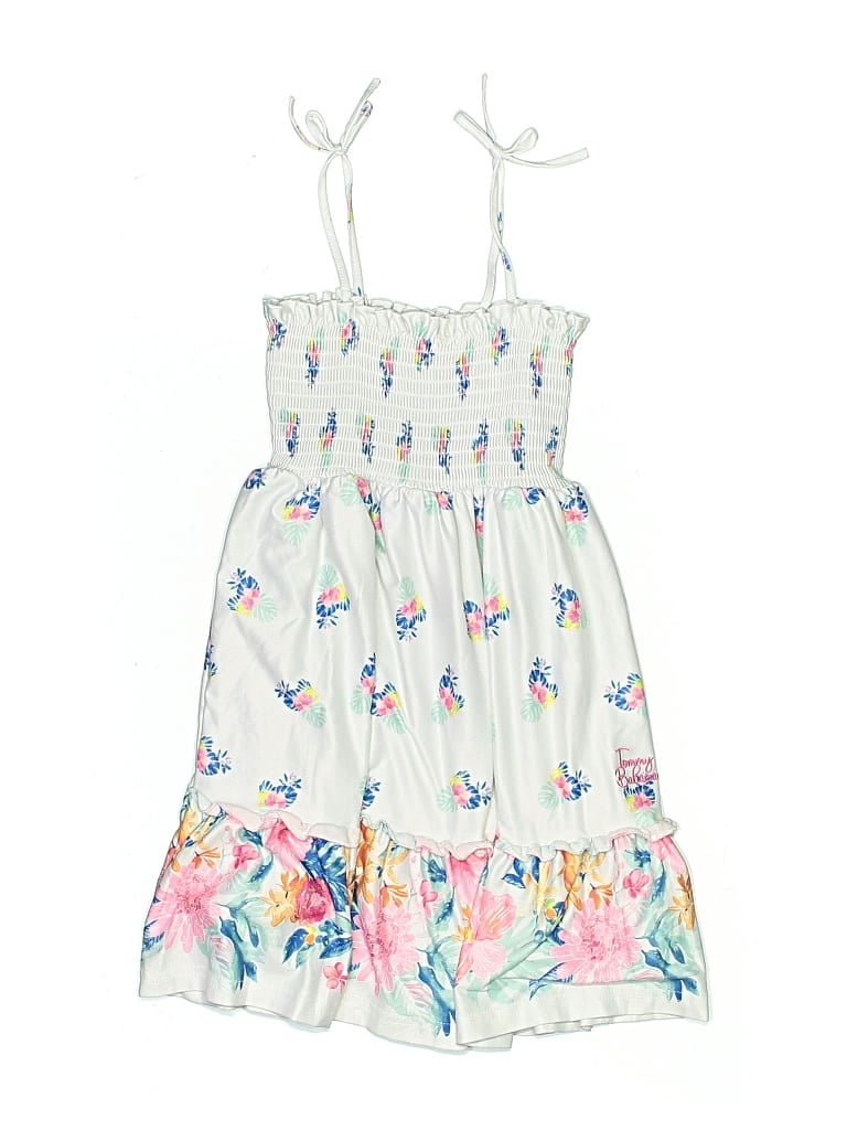 Pre-owned Tommy Bahama Kids' Dress In White