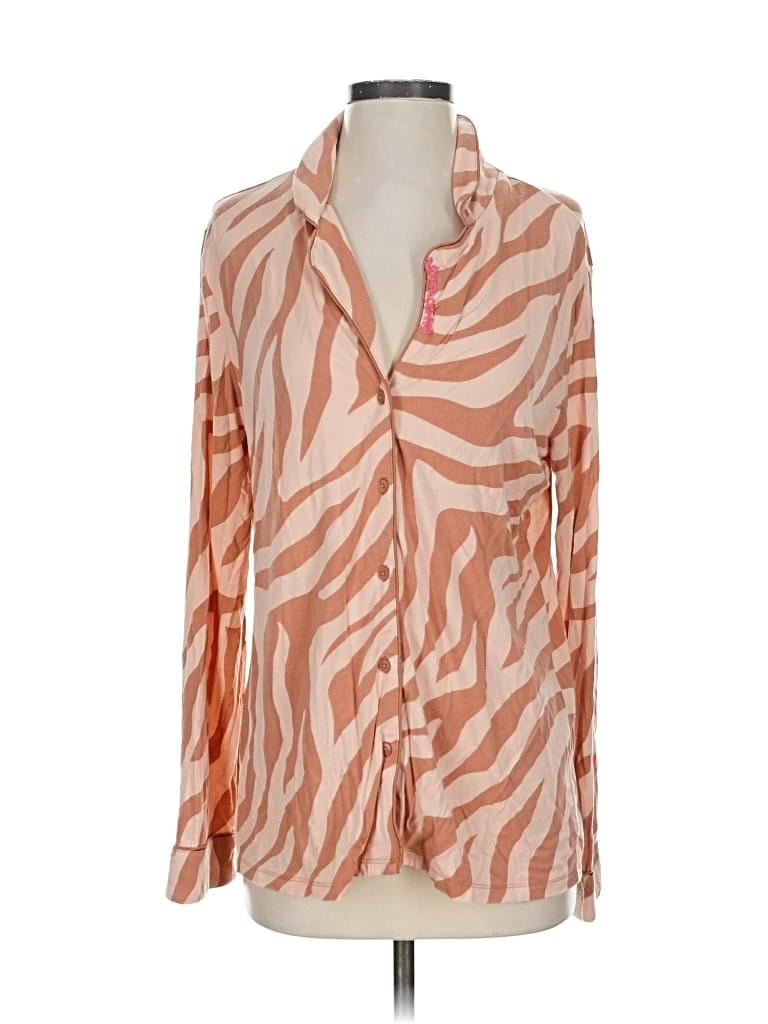 Pre-owned Nordstrom Long Sleeve Blouse In Brown