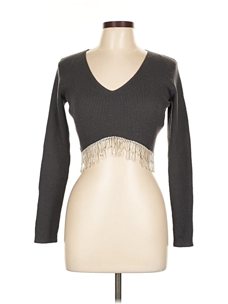 Pre-owned Zara Cardigan Sweater In Gray