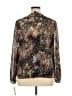 Zac & Rachel 100% Polyester Brown Black Long Sleeve Blouse Size XL - photo 2