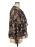 Zac & Rachel 100% Polyester Brown Black Long Sleeve Blouse Size XL - photo 4