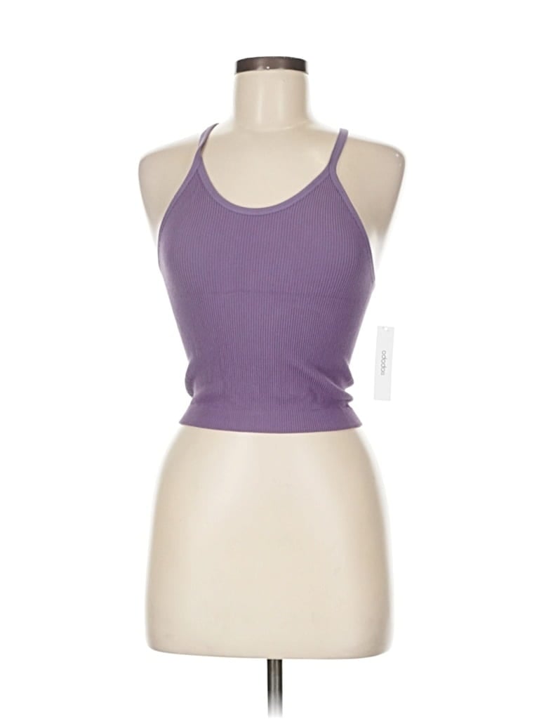 Pre-owned Ododos Tank Top Purple Halter Neckline Tops