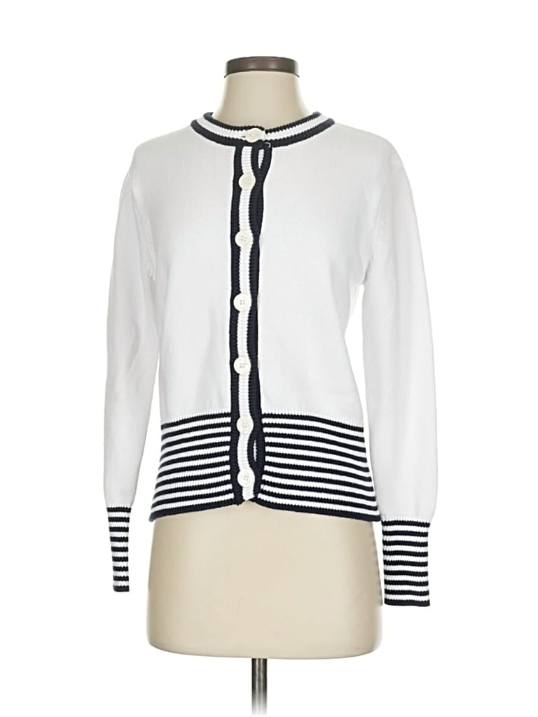 Pre-owned Addison Bay Cardigan Sweater In White