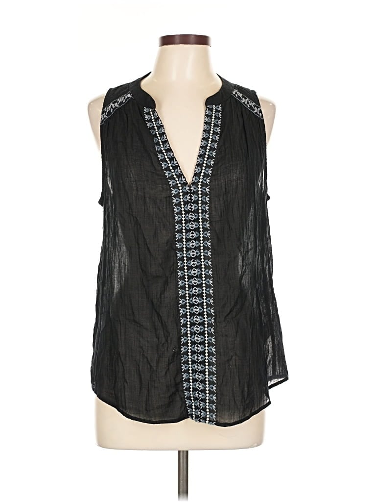 Pre-owned Paige Sleeveless Blouse In Black