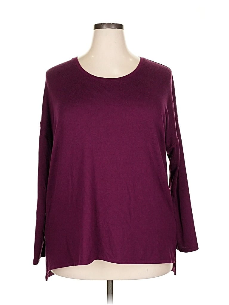 Pre-owned Banana Republic 3/4 Sleeve T-shirt In Purple