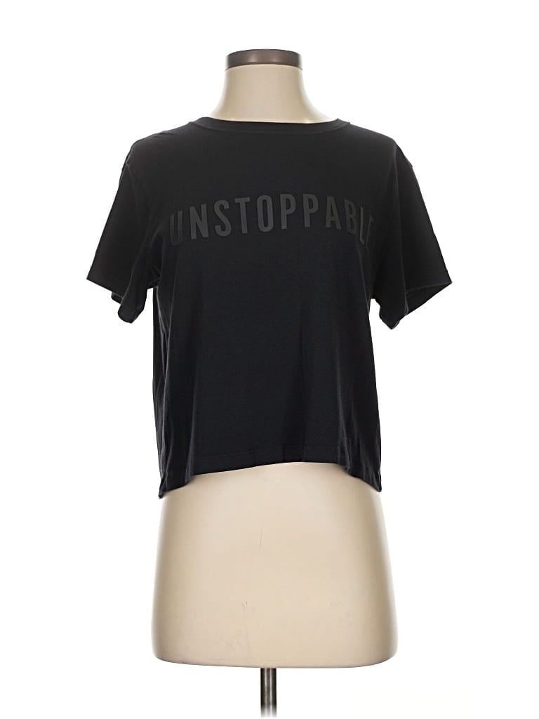 Pre-owned Athleta Short Sleeve T-shirt In Black