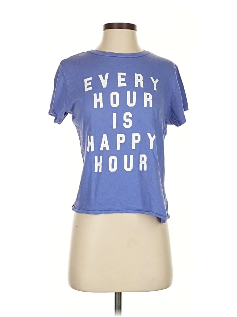 Pre-owned Wildfox Short Sleeve T-shirt In Blue