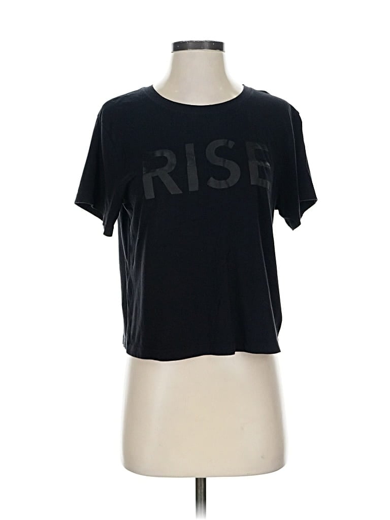 Pre-owned Athleta Short Sleeve T-shirt In Black