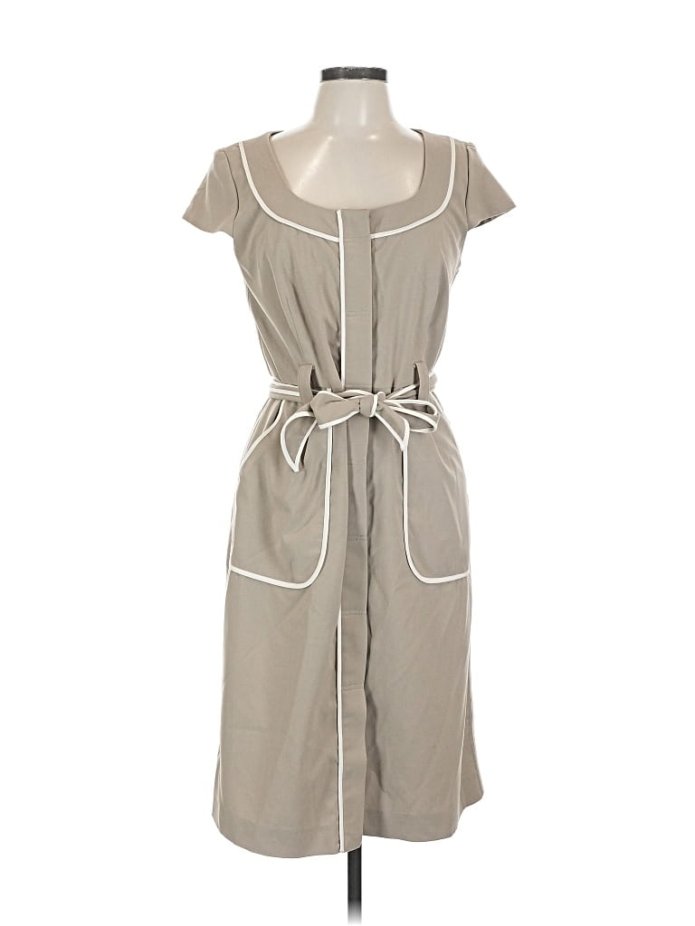 Pre-owned Sandra Darren Casual Dress In Gray