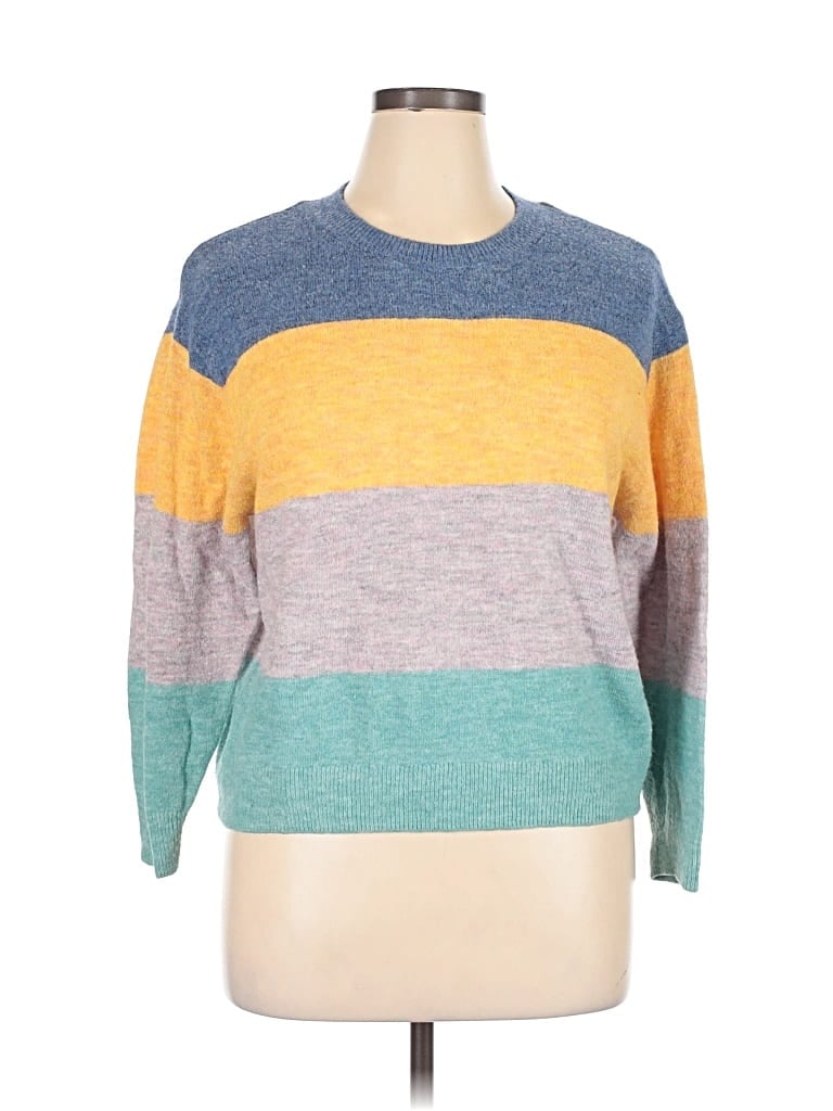 Pre-owned H&m Pullover Sweater In Blue