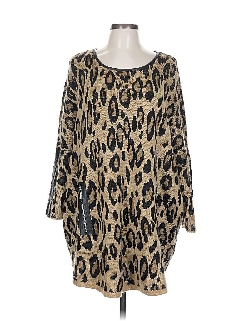 Pre-owned Black Label By Chico's Pullover Sweater In Brown