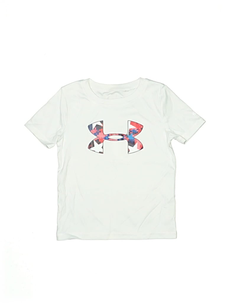 Pre-owned Under Armour Kids' Short Sleeve T-shirt In White