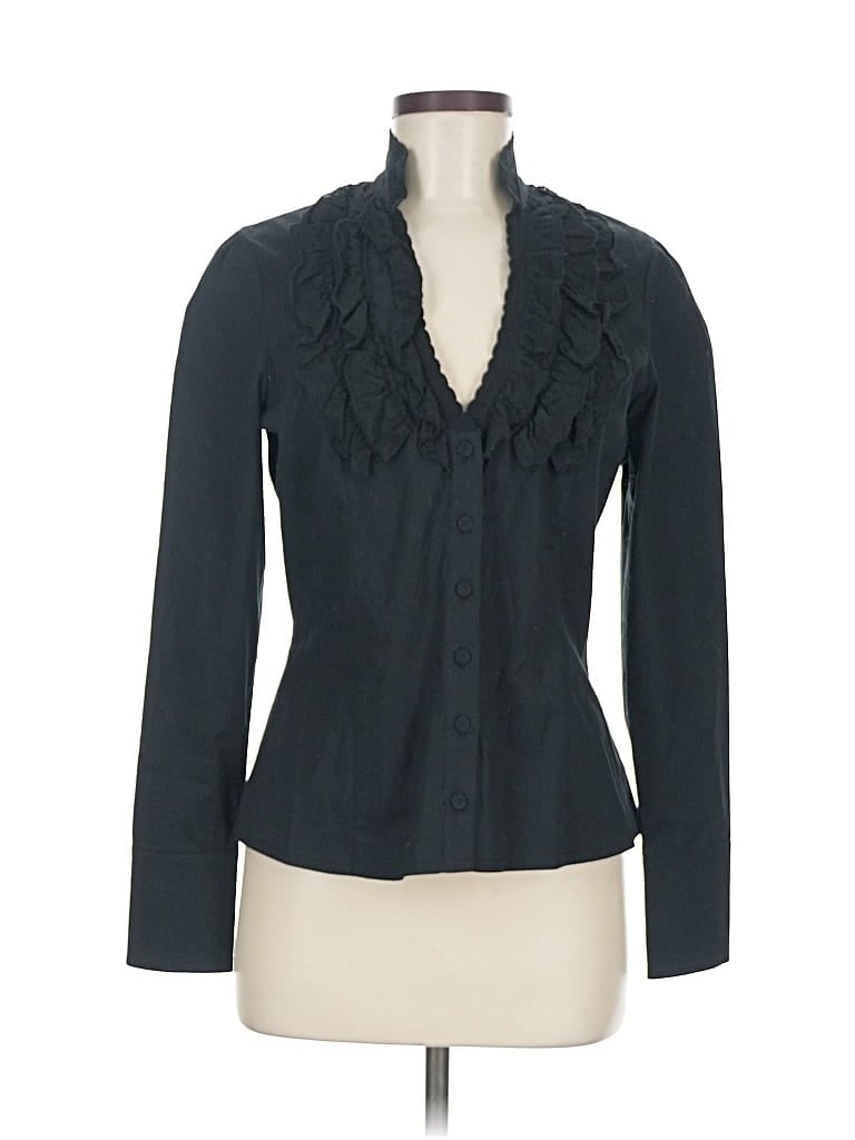 Pre-owned Bcbgmaxazria Long Sleeve Blouse In Black