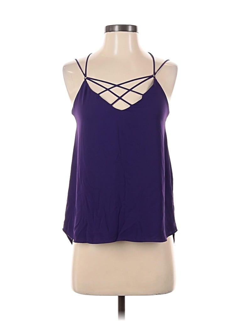 Pre-owned Express Sleeveless Top Purple Halter Neckline Tops