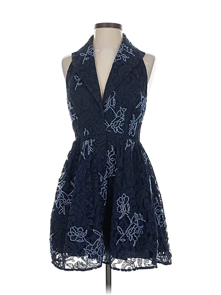 Pre-owned Dress The Population Cocktail Dress In Blue