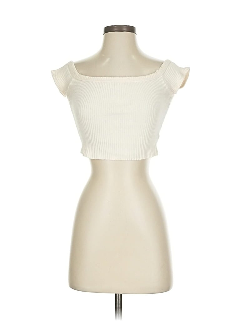 Pre-owned Urban Outfitters Tube Top Ivory Strapless Neckline Tops In White