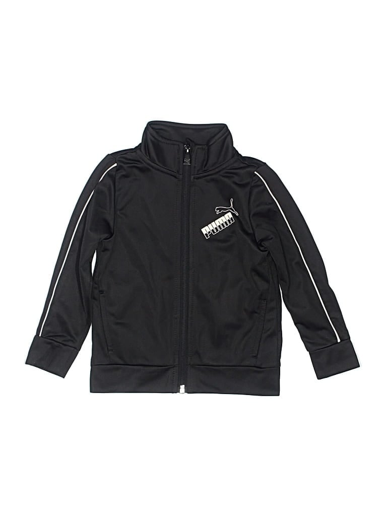 Pre-owned Puma Kids' Zip Up Hoodie In Black