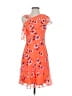 Express 100% Polyester Orange Cocktail Dress Size 2 - photo 1