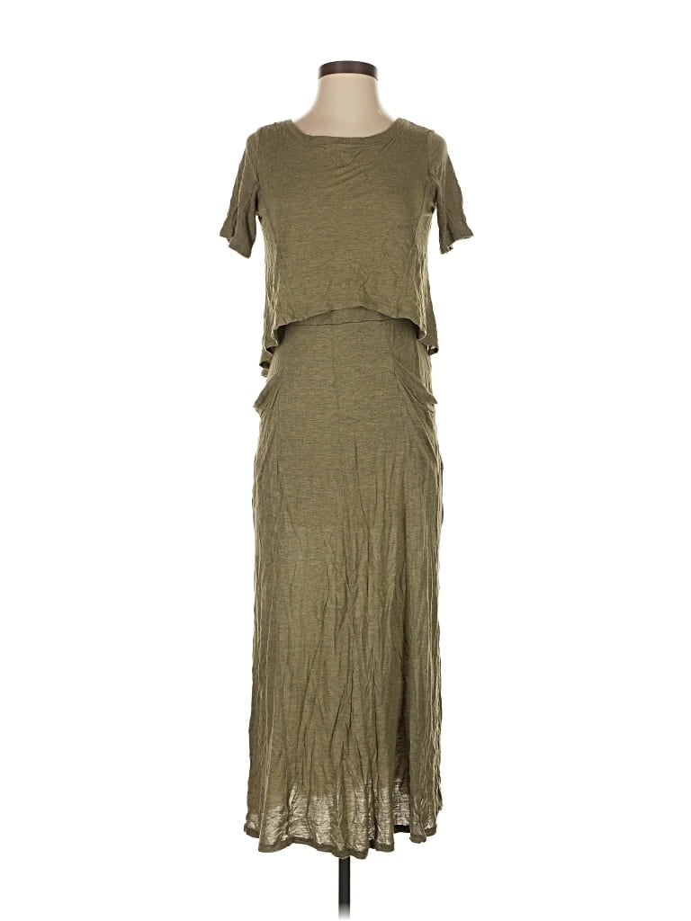 Pre-owned Bordeaux Casual Dress In Green