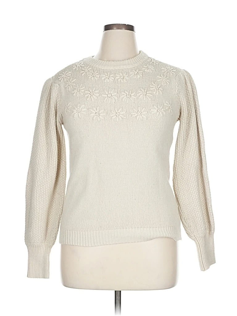 Pre-owned Louna Pullover Sweater In White