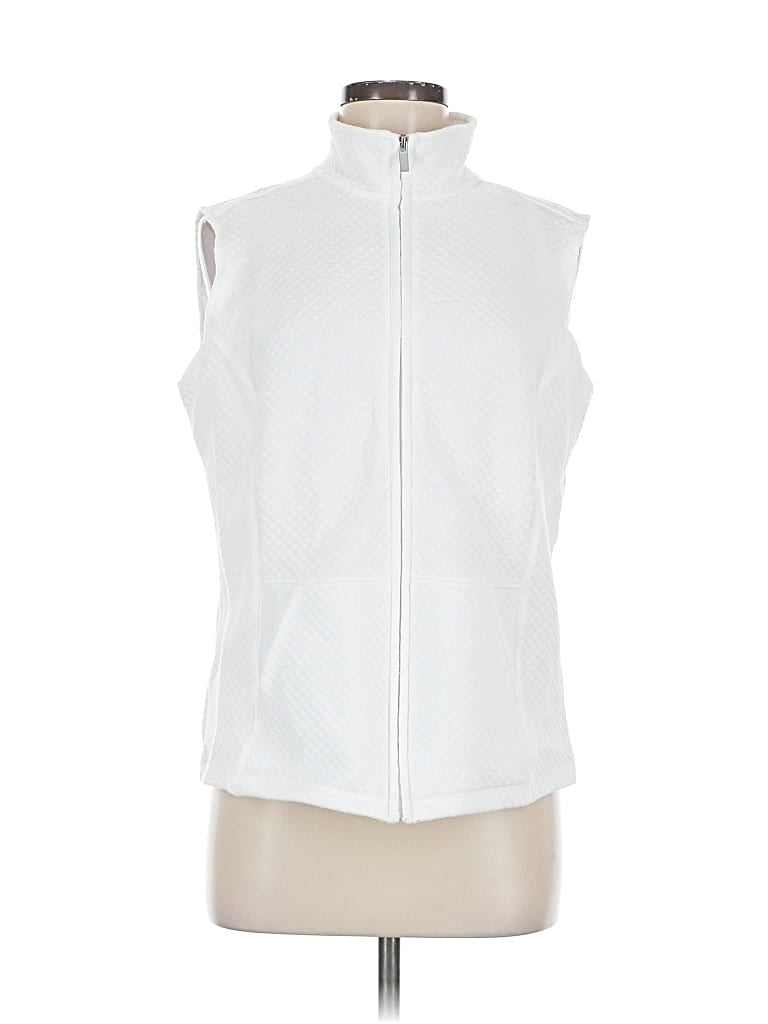 Pre-owned Karen Scott Sport Vest In White