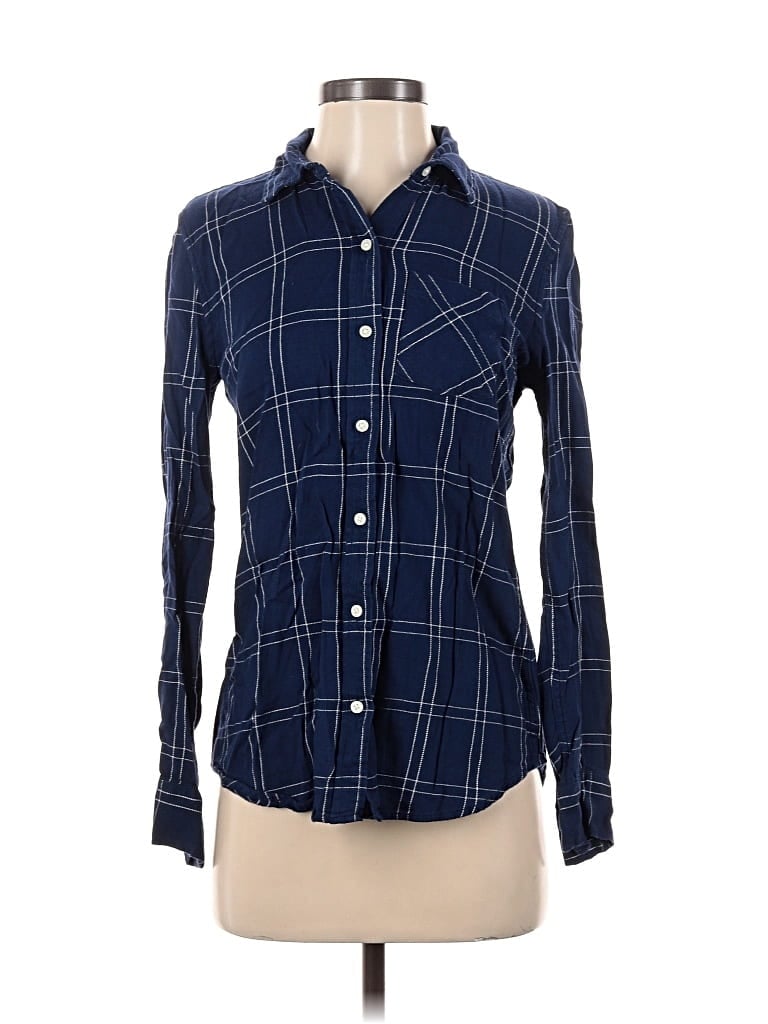 Pre-owned Gap Long Sleeve Button Down Shirt In Blue