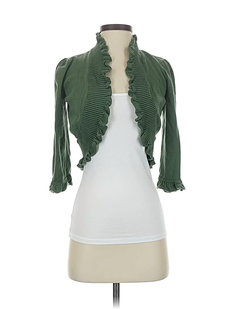 Pre-owned Inc International Concepts Cardigan Sweater In Green