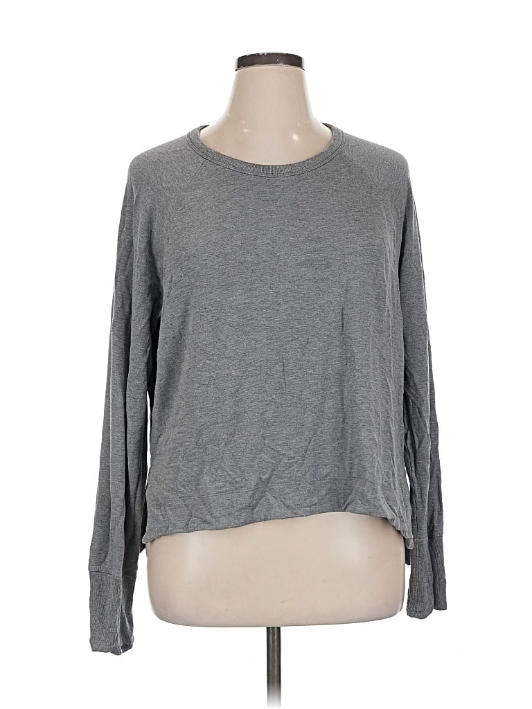 Pre-owned Athleta Pullover Sweater In Gray
