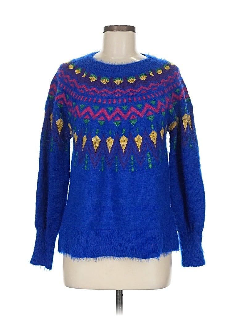 Pre-owned Time And Tru Pullover Sweater In Blue