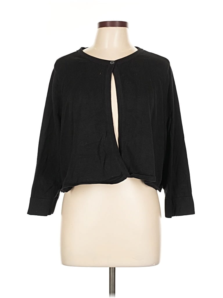 Pre-owned Isaac Mizrahi Live Cardigan Sweater In Black