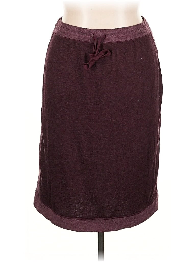 Pre-owned Three Dots Casual Skirt In Burgundy