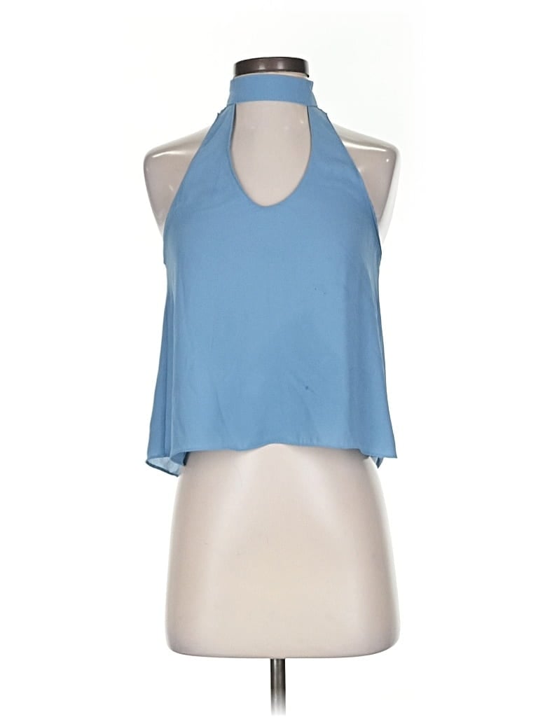 Pre-owned Olivaceous Sleeveless Blouse In Blue