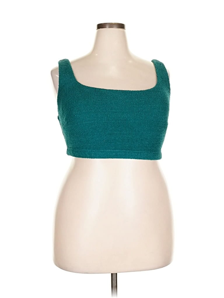 Pre-owned Yitty Tank Top Green Square Neckline Tops