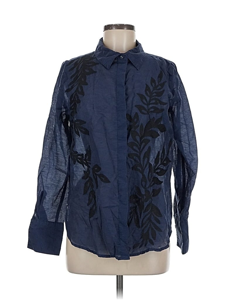 Pre-owned Worthington Long Sleeve Button Down Shirt In Blue