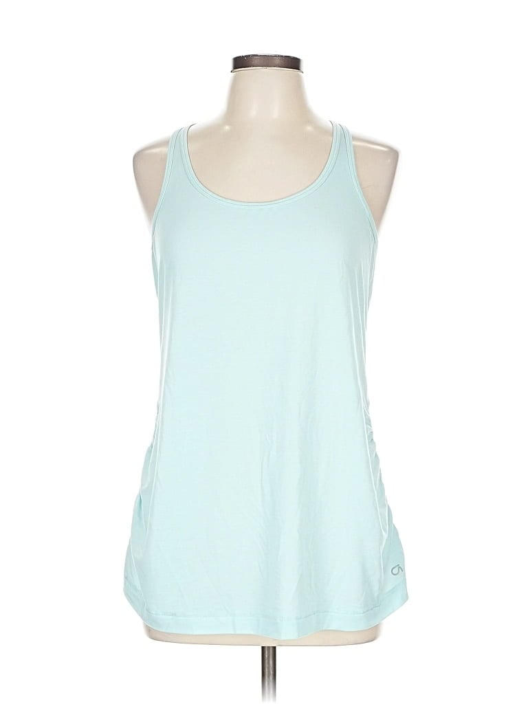 Pre-owned Gap Fit Tank Top Teal Scoop Neck Tops In Blue