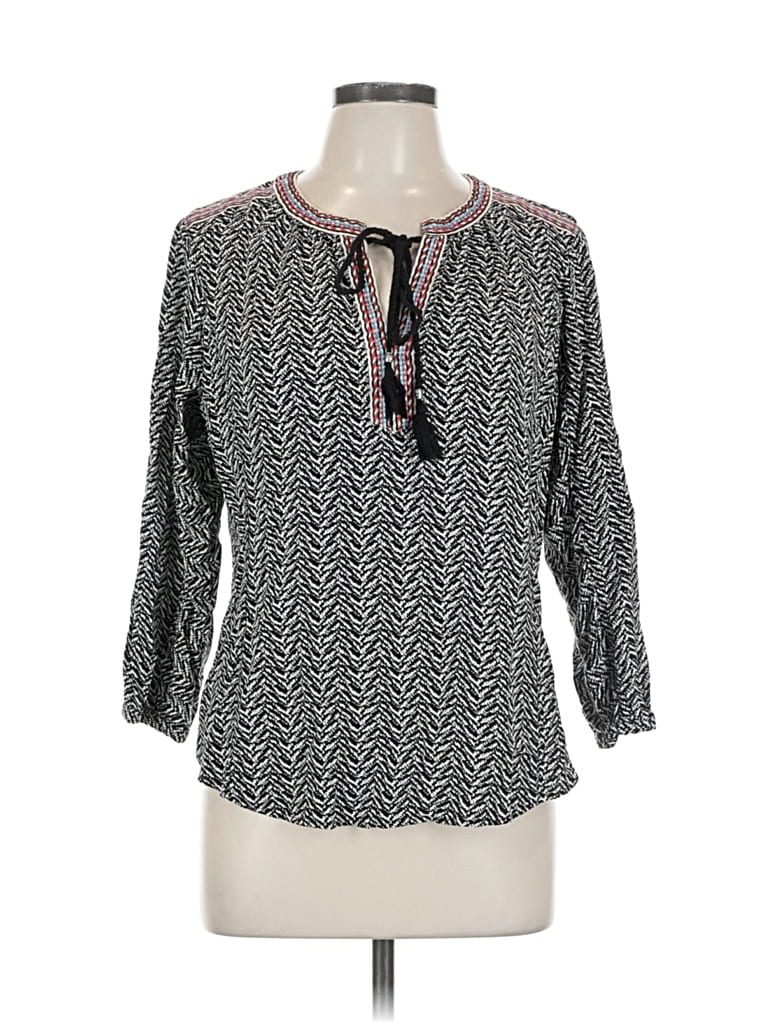 Pre-owned Daniel Rainn 3/4 Sleeve Blouse In Black