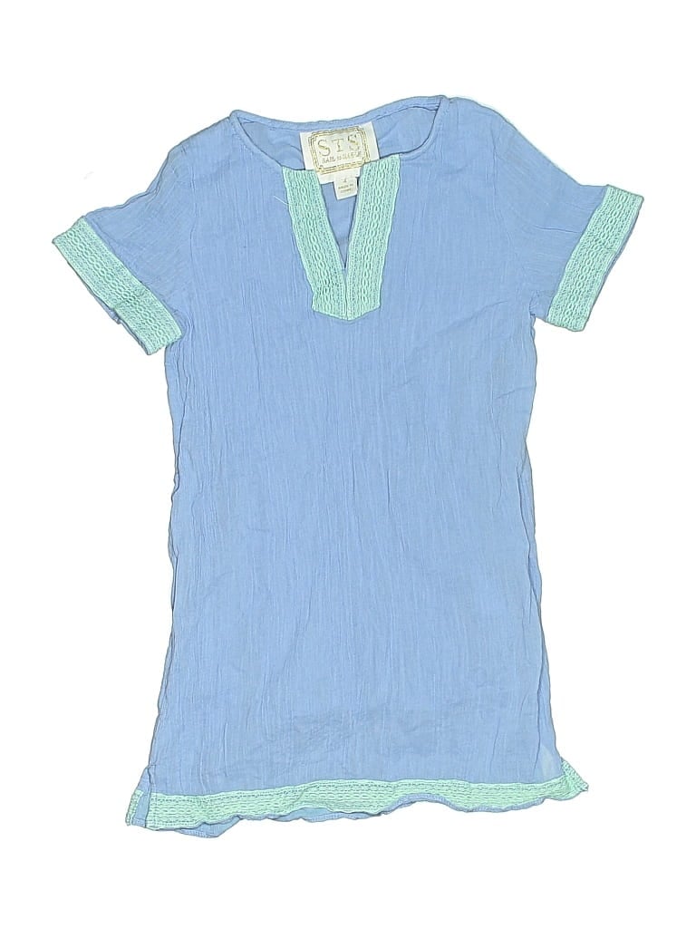 Pre-owned Sail To Sable Kids' Dress In Blue