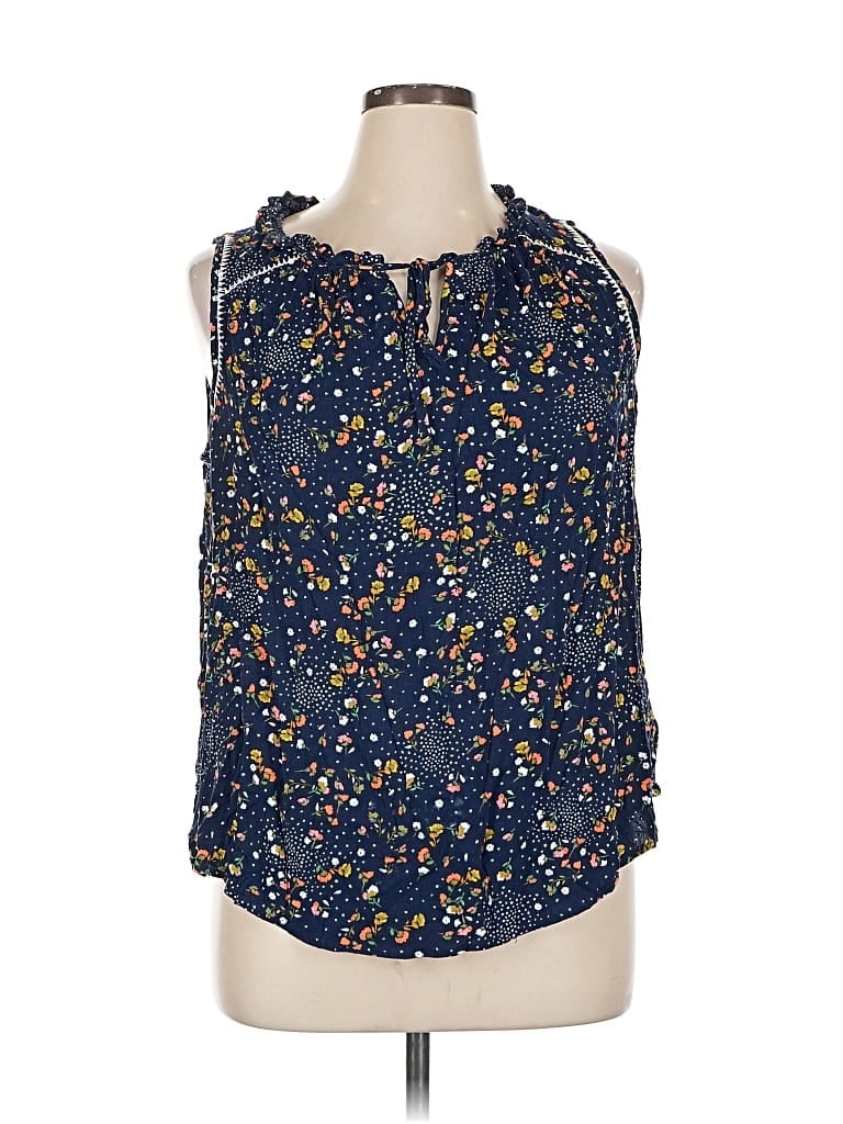 Pre-owned Bobeau Sleeveless Blouse In Blue