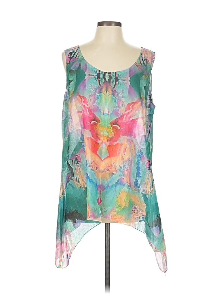 Pre-owned Soft Surroundings Sleeveless Blouse In Green