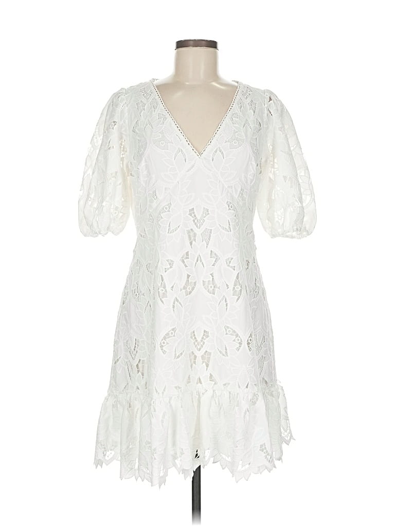 Pre-owned Shoshanna Cocktail Dress In White