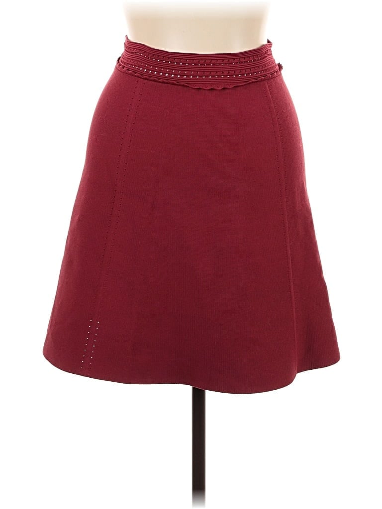 Pre-owned Sandro Casual Skirt In Burgundy