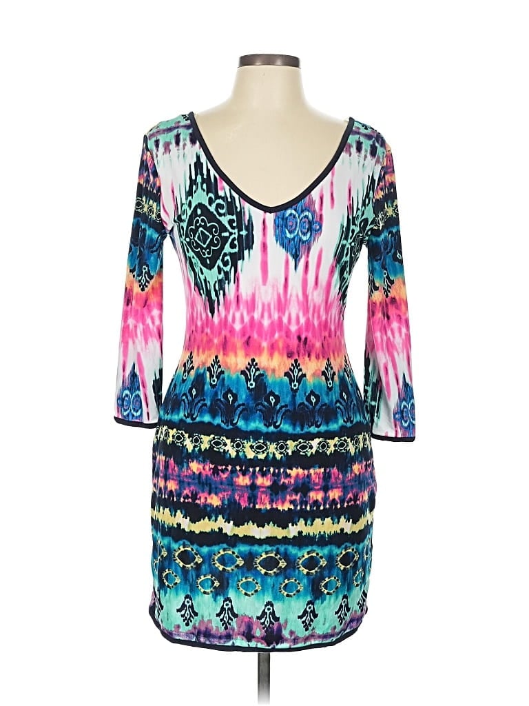 Pre-owned Pink Owl Casual Dress In Blue