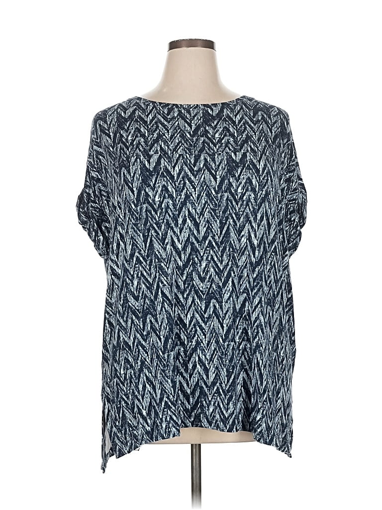 Pre-owned Lularoe 3/4 Sleeve T-shirt In Blue