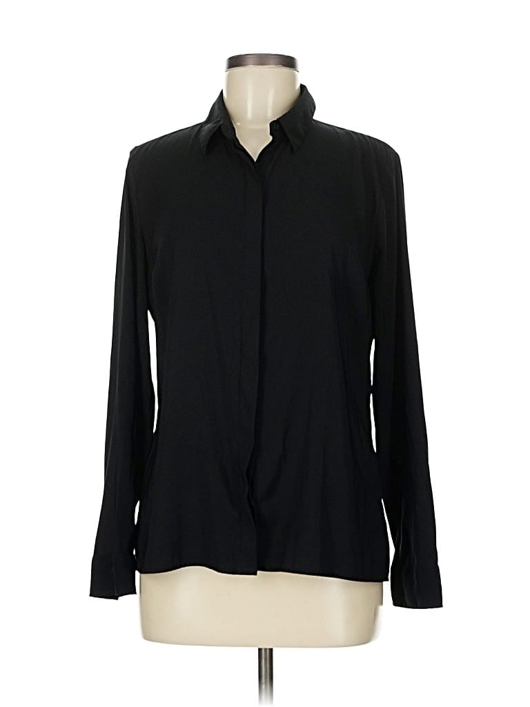 Pre-owned Express Long Sleeve Blouse In Black