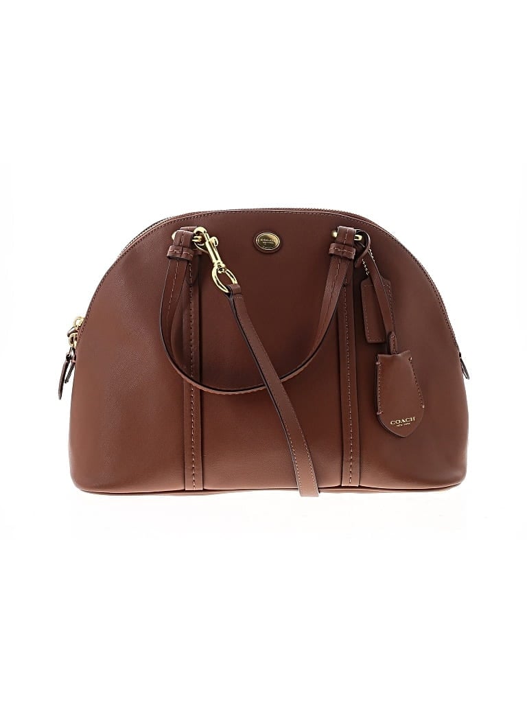 Pre-owned Coach Factory Leather Satchel In Brown
