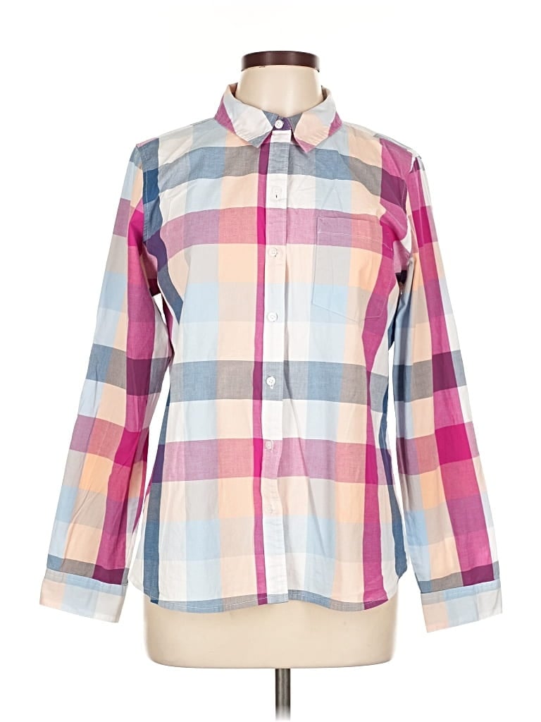 Pre-owned Croft & Barrow Long Sleeve Button Down Shirt In Pink