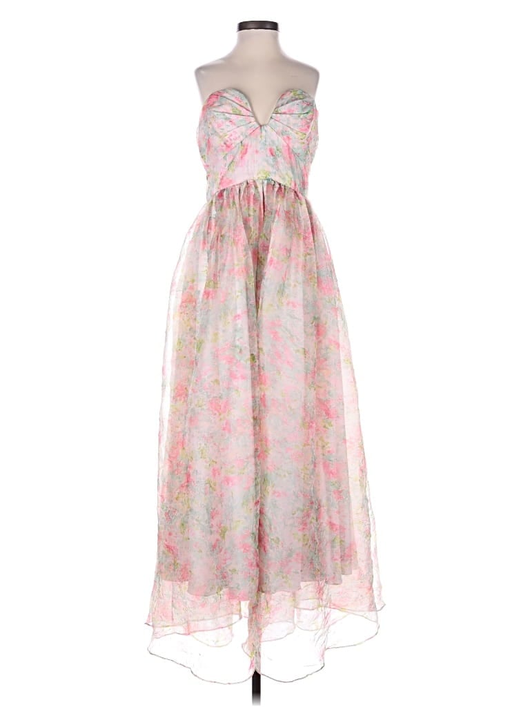 Pre-owned ml Monique Lhuillier Cocktail Dress In Pink