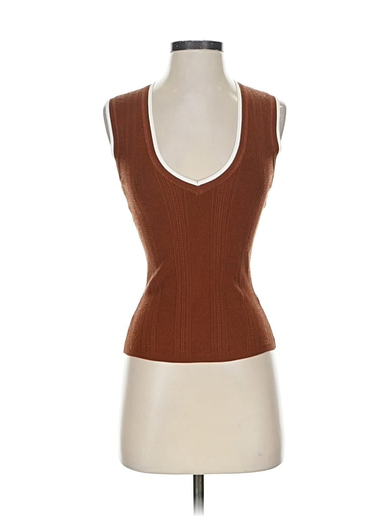 Pre-owned Veronica Beard Sweater Vest In Brown